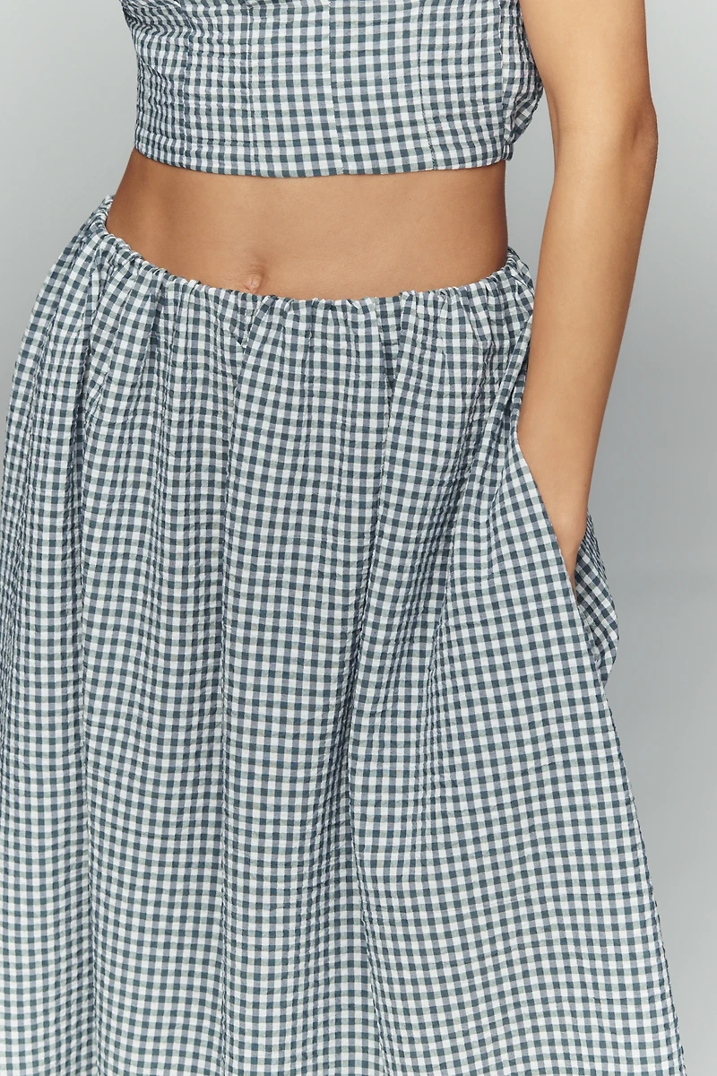 Maeve Gingham Midi Skirt
