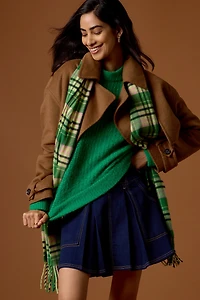 By Anthropologie Seamed Denim Mini Skirt