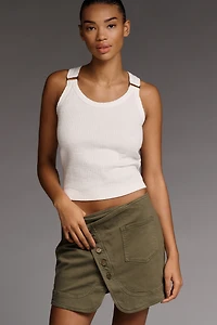 Pilcro Reworked Denim Mini Wrap Skirt