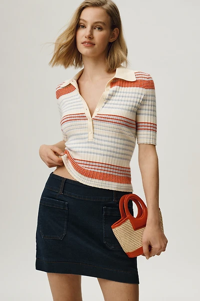 The Colette Denim Skort by Maeve