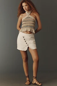 Pilcro Reworked Wrap Mini Skirt