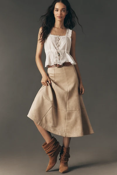 Elodie The Label Luke Vegan Suede Skirt