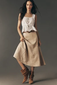 Elodie The Label Luke Vegan Suede Skirt