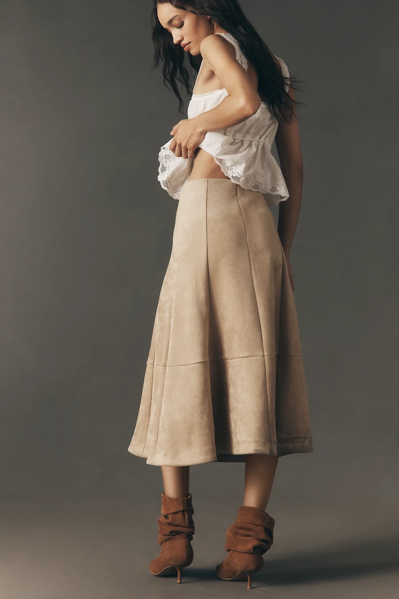 Elodie The Label Luke Vegan Suede Skirt