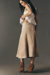 Elodie The Label Luke Vegan Suede Skirt