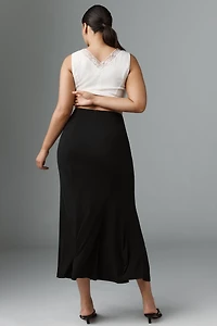 Eloquii Plus Trumpet Jersey Midi Skirt