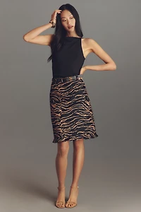 Baum und Pferdgarten Smilla Tie-Belt Zebra Knee-Length Pencil Skirt
