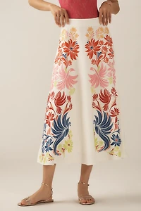 Farm Rio x Anthropologie Midi Slip Skirt