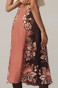 Farm Rio Printed Slip Maxi Skirt