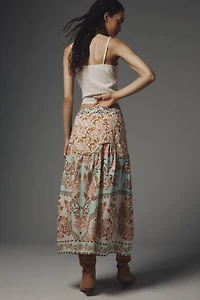 Farm Rio Drop-Waist Midi Skirt