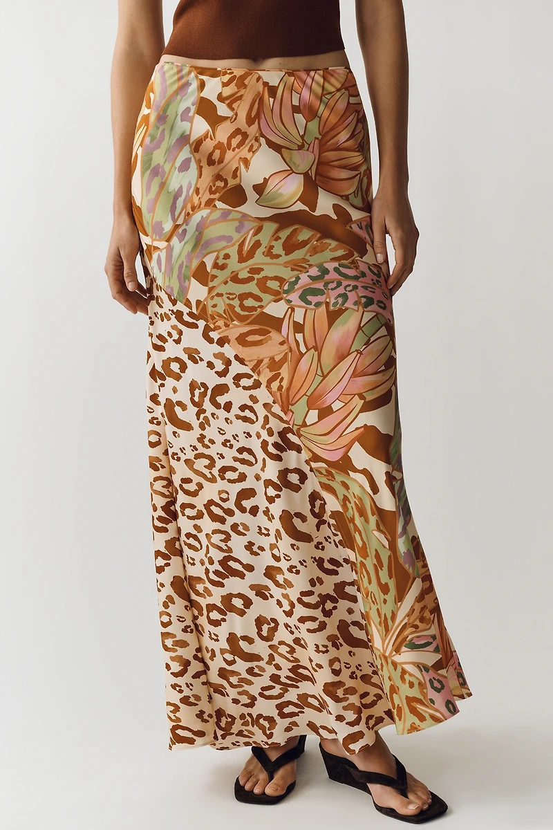 Farm Rio Mixed Print Slip Skirt