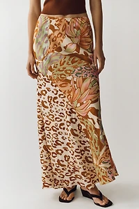 Farm Rio Mixed Print Slip Skirt