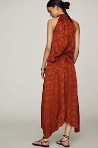 Farm Rio Jaquard Asymmetrical Midi Skirt