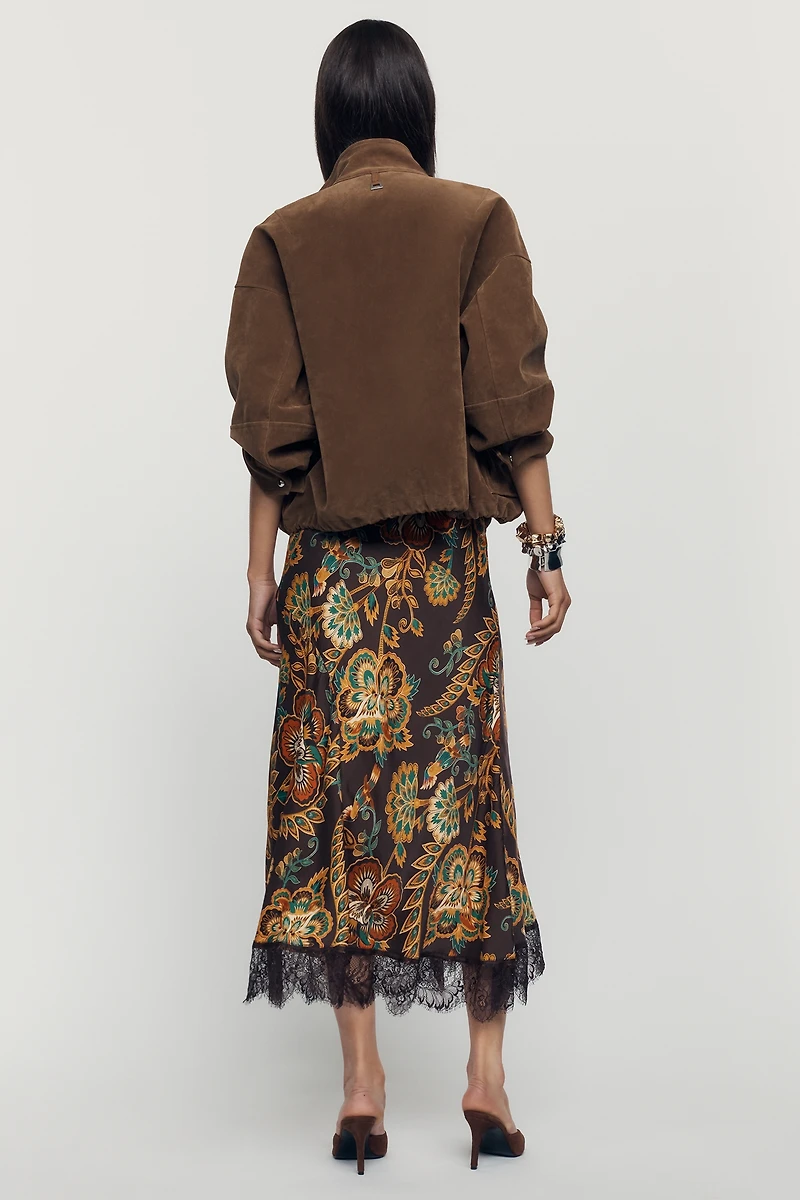 Farm Rio x Anthropologie Lace Trim Skirt
