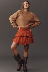 Scotch & Soda Crinkle Gauze Tiered Mini Skirt