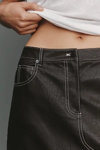 Scotch & Soda Faux-Leather Midi Skirt