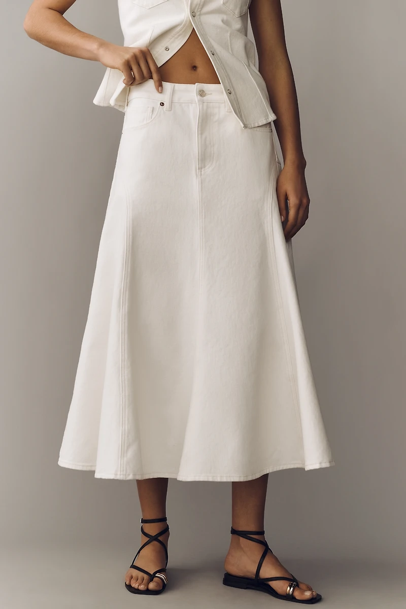 Scotch & Soda Cotton Denim Maxi Skirt