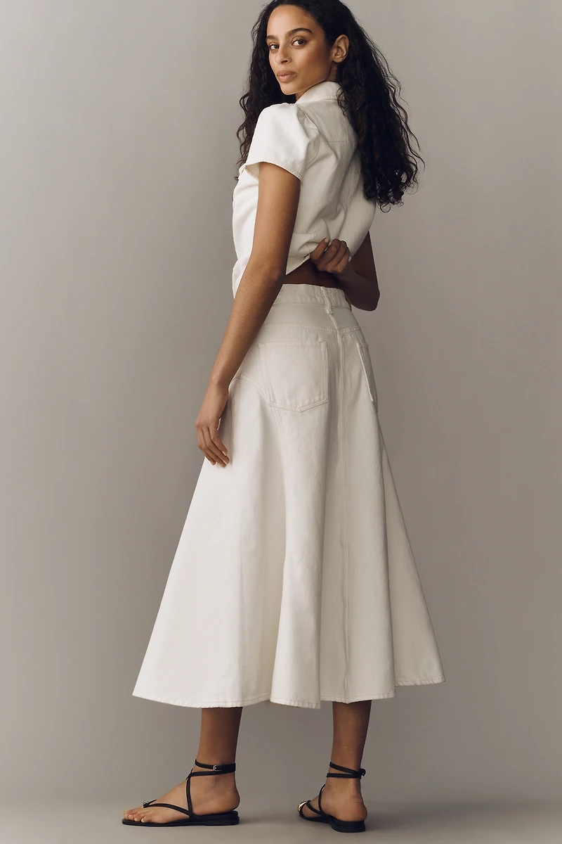 Scotch & Soda Cotton Denim Maxi Skirt