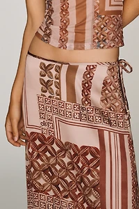 Scotch & Soda Printed Midi Skirt