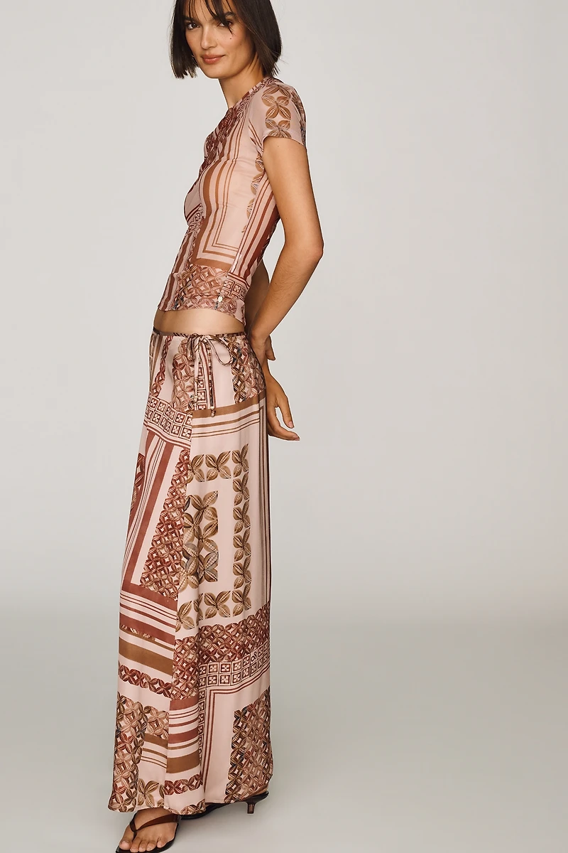 Scotch & Soda Printed Midi Skirt