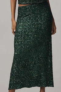 The Tilda Maxi Slip Skirt: Sequin Edition