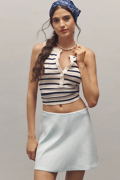 The Tilda Mini Slip Skirt: Linen Edition