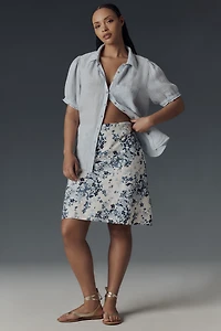 The Tilda Knee-Length Slip Skirt: Linen Edition