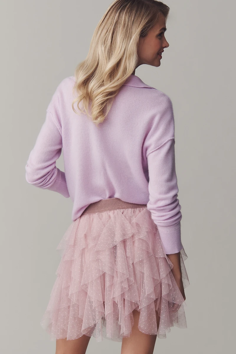 The Chéri Ruffled Tulle Mini Skirt by Anthropologie