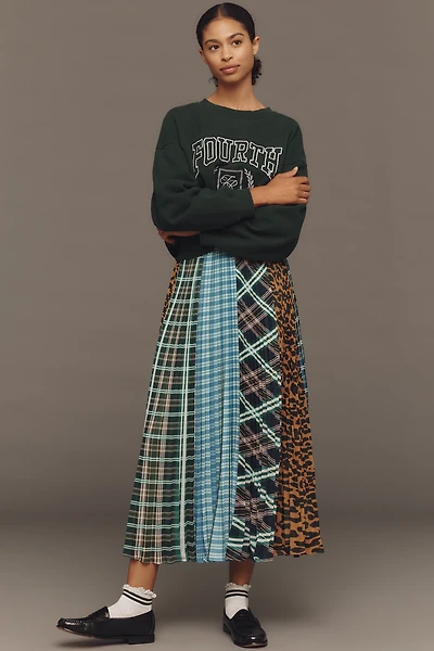 Maeve Sheer Pleated Maxi Skirt