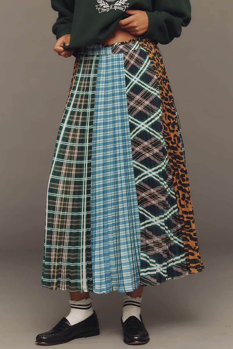 Maeve Sheer Pleated Maxi Skirt