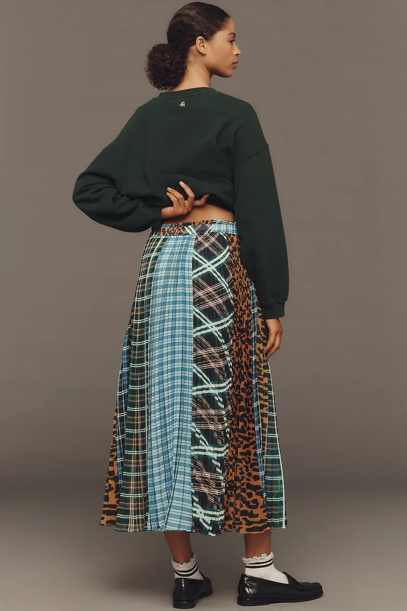 Maeve Sheer Pleated Maxi Skirt