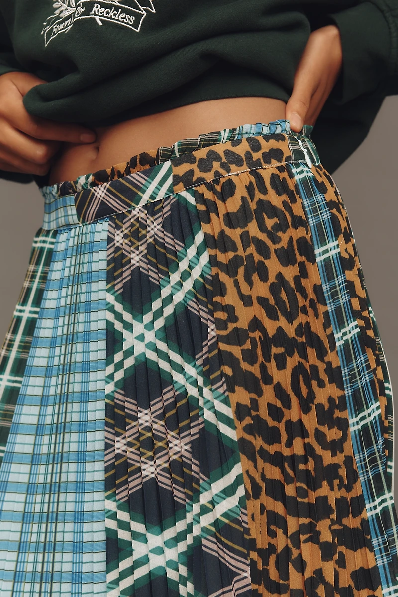 Maeve Sheer Pleated Maxi Skirt