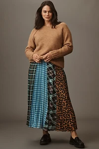 Maeve Sheer Pleated Maxi Skirt