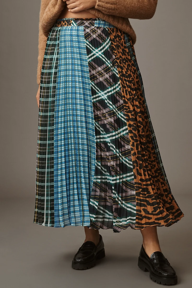 Maeve Sheer Pleated Maxi Skirt