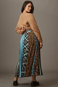 Maeve Sheer Pleated Maxi Skirt