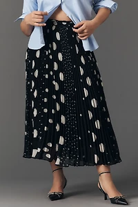 Maeve Sheer Pleated Maxi Skirt