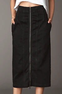 Pilcro Corseted Denim Pencil Skirt