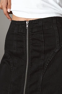 Pilcro Corseted Denim Pencil Skirt
