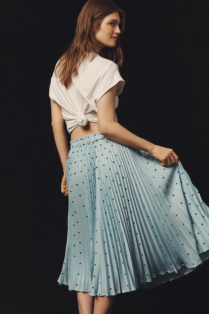 The Valerie Pleated Midi Skirt by Maeve