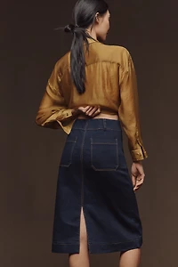 The Colette Denim A-Line Skirt by Maeve