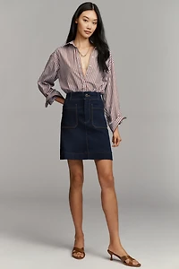 The Colette Denim A-Line Skirt by Maeve