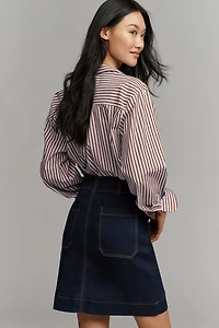 The Colette Denim A-Line Skirt by Maeve