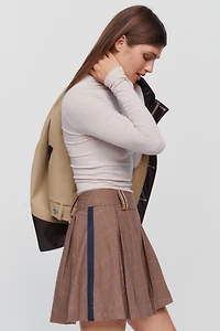 Maeve Pleated A-Line Mini Skirt