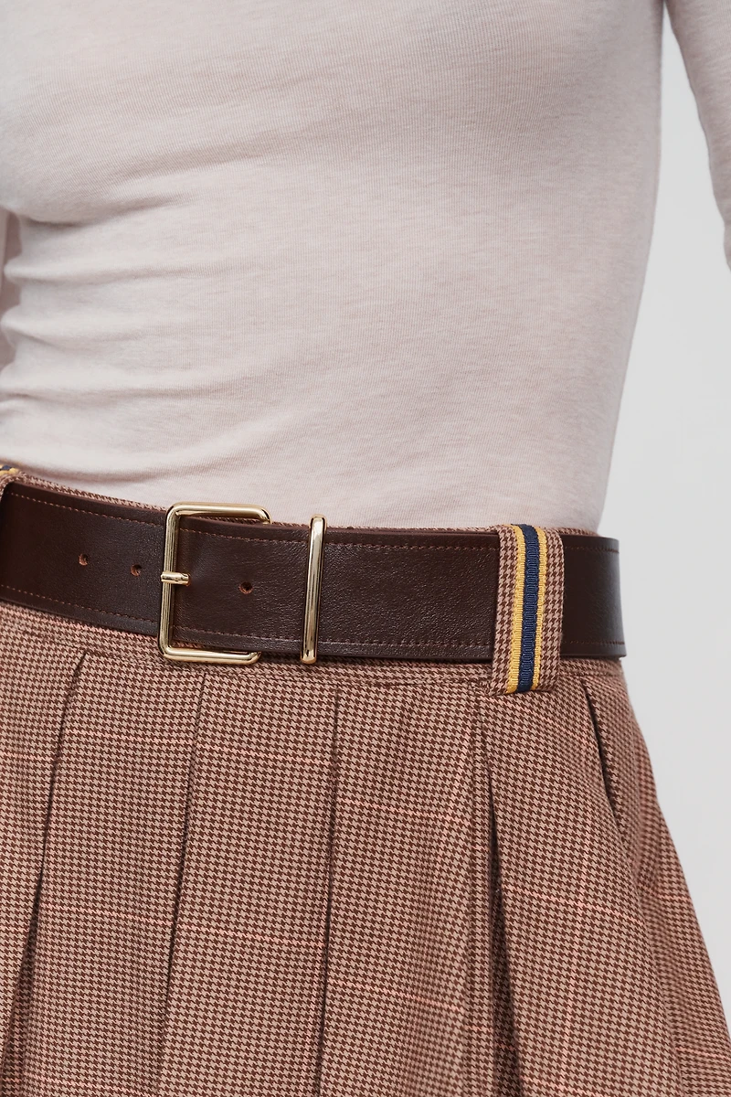 Maeve Pleated A-Line Mini Skirt