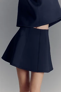 By Anthropologie Scuba Seamed Mini Skirt