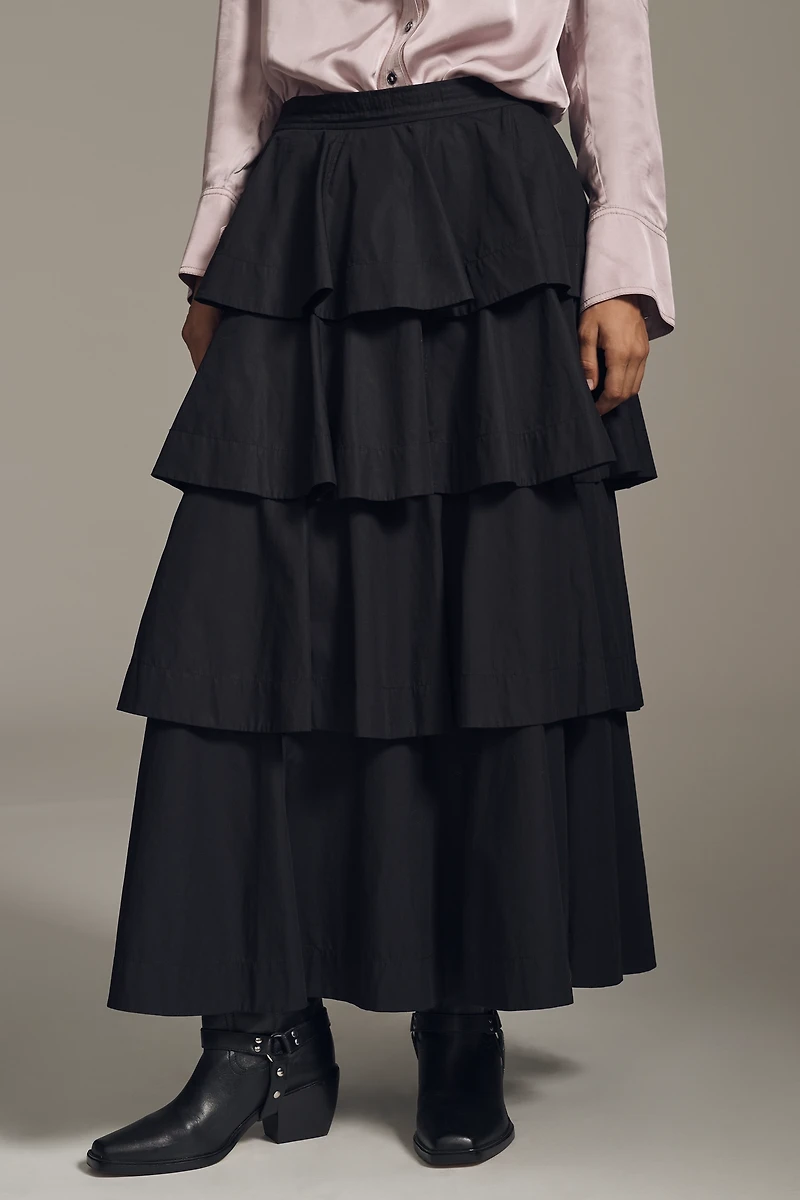 Derek Lam 10 Crosby Perla Tiered Midi Skirt