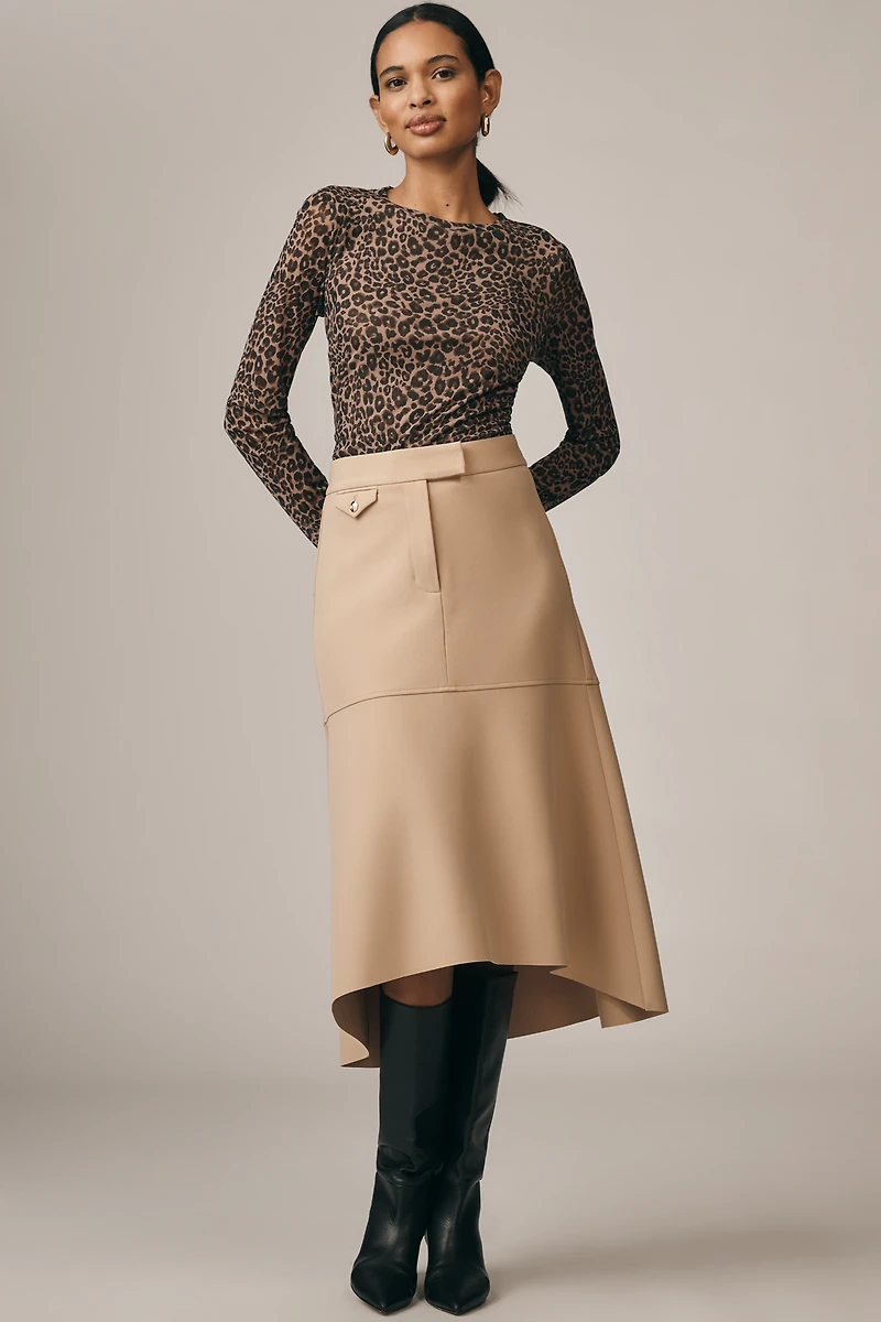 Derek Lam 10 Crosby Nicolette High-Low Midi Skirt