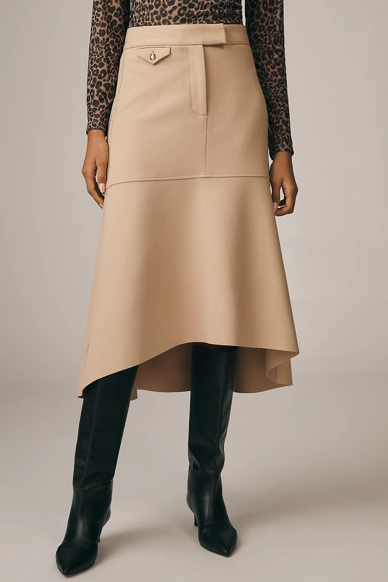 Derek Lam 10 Crosby Nicolette High-Low Midi Skirt
