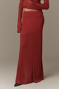 Derek Lam 10 Crosby Sheer Knit Layered Maxi Dress