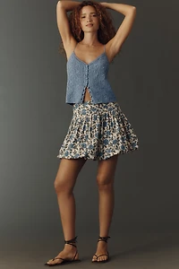 10 Crosby By Derek Lam Blue Belle Bubble Mini Skirt